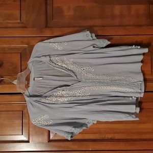 Free People Dahlia embroidered eyelet blouse sz S